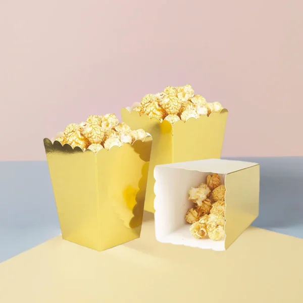 Gold Popcorn Boxes