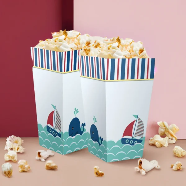 Nautical Blue Popcorn Boxes - Image 2