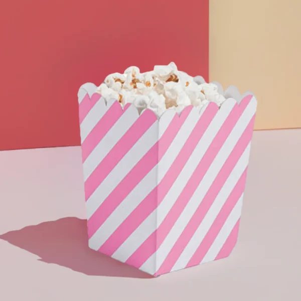 Pink Popcorn Boxes