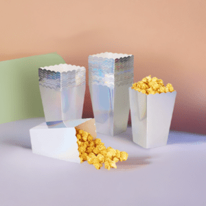 Silver Popcorn Boxes