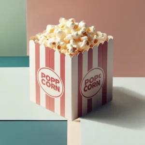 Square Style Popcorn Boxes with Scalloped Edge