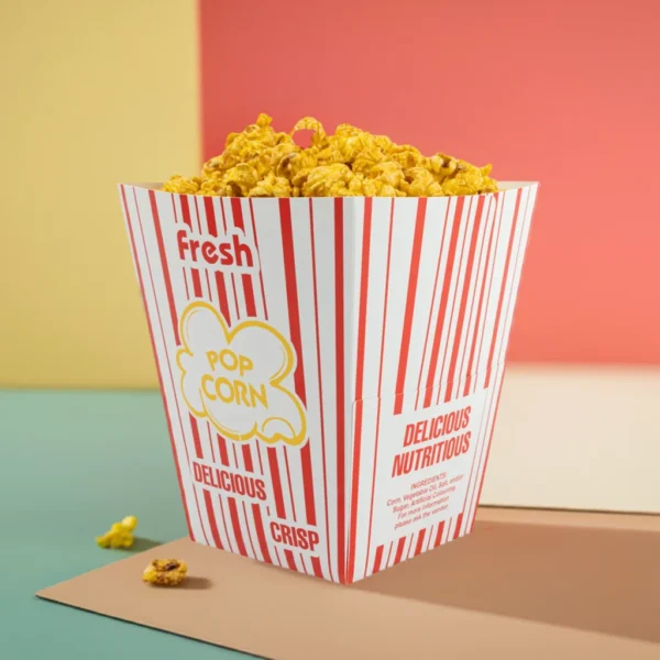 Tapper Shape with Plain Edges Popcorn Boxes