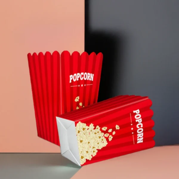 Tapper Shape with Scalloped Edges Popcorn Boxes